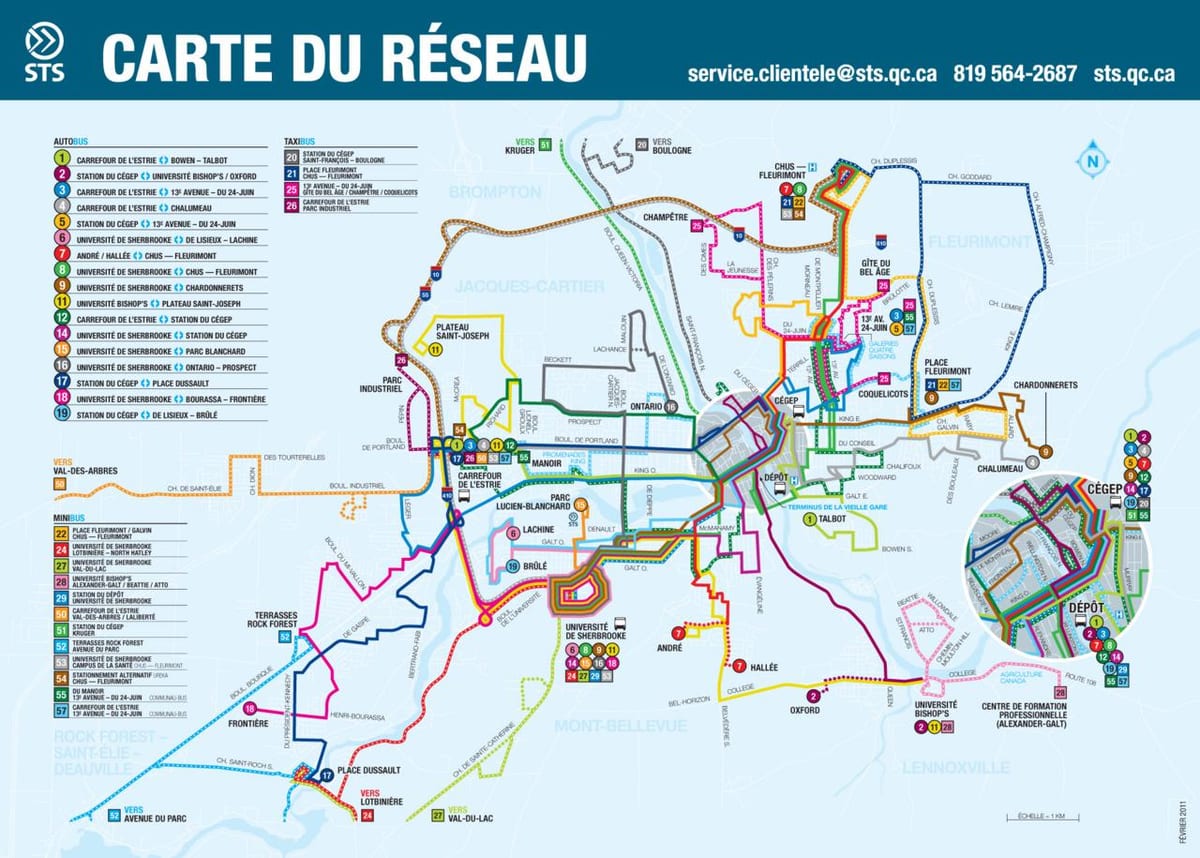 Quebec City busz útvonalak térkép