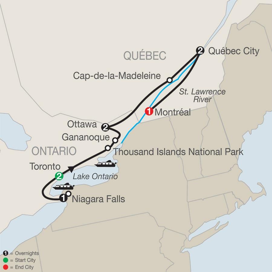 Térkép, Quebec, kanada a városok
