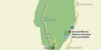 Térkép jacques cartier nemzeti park ösvény