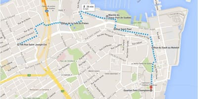 Térkép Quebec City-alsó város