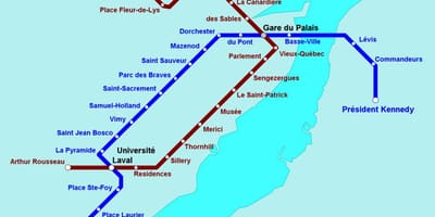 Quebec City metró térkép