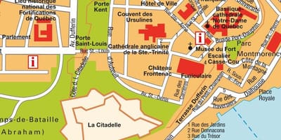 Térkép Quebec City-Quebec 