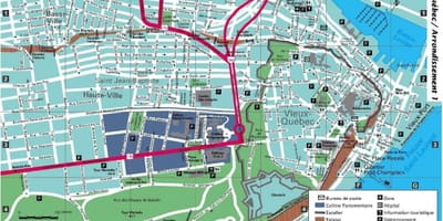 A belvárosban Quebec City térkép