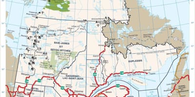 Térkép úton, Quebec, kanada